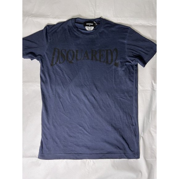 DSQUARED2 Men's Blue/Black Logo T-Shirt Size S S74GD2852S21600524 NWT Muscle Fit - Picture 4 of 16